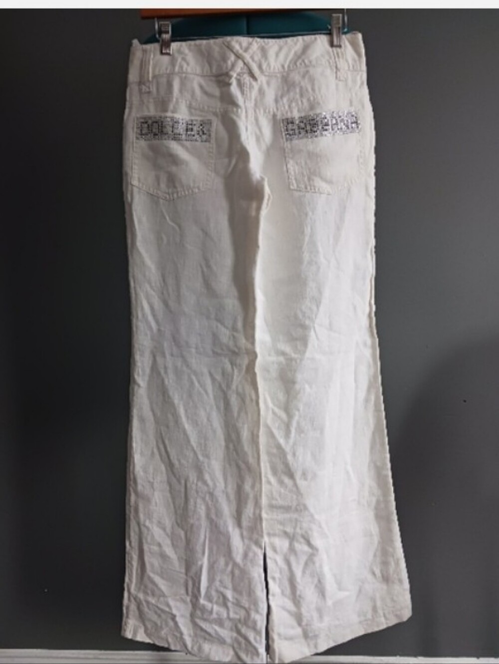 NWT Dolce Gabbana Linen White Pant Size IT 40